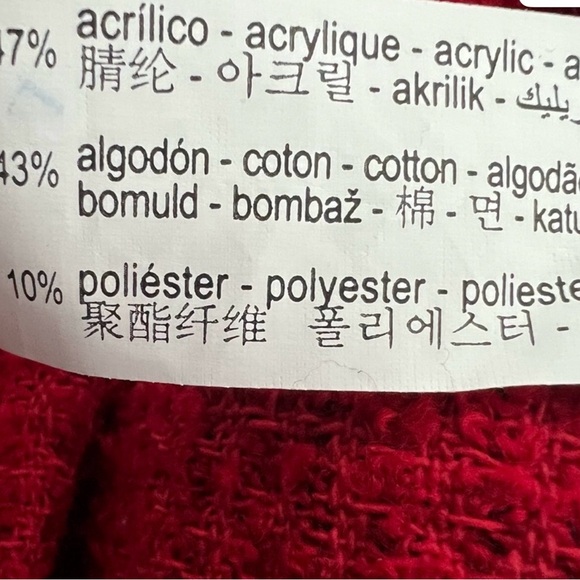 ZARA Textured Weave Blazer Dress Burgundy Red Gold Size S - Picture 15 of 16